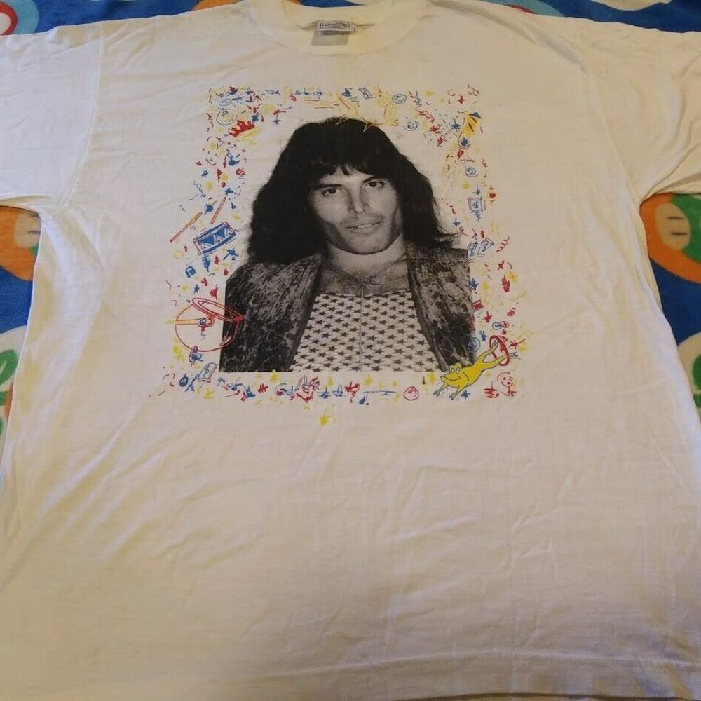 Vintage Rare Freddie Mercury Queen Band 1994 Garden Party Birthday Large T-shirt